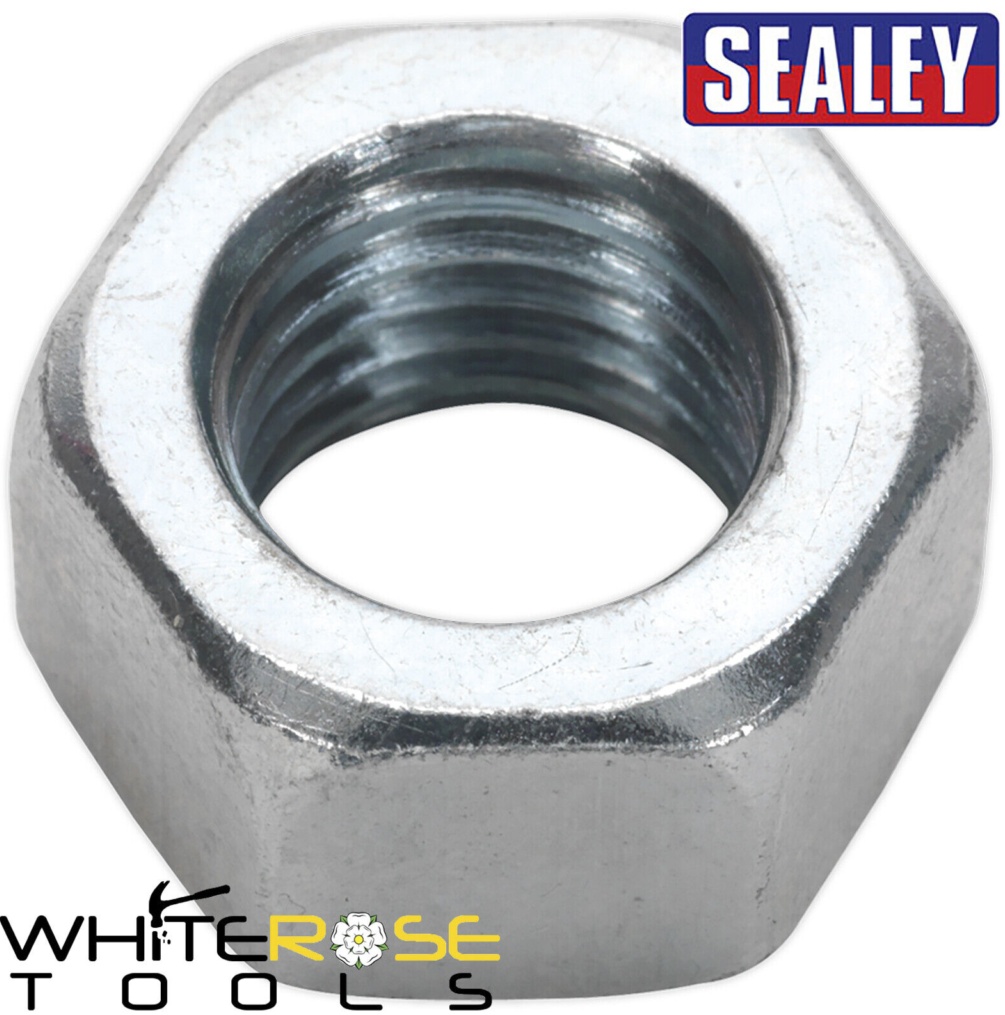 Sealey SN16 Zinc Plated Steel Nut M16, DIN 934 - Pack of 25
