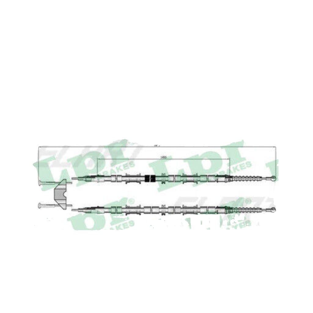SAMKO C0593B Cable, parking brake for CHEVROLET,OPEL