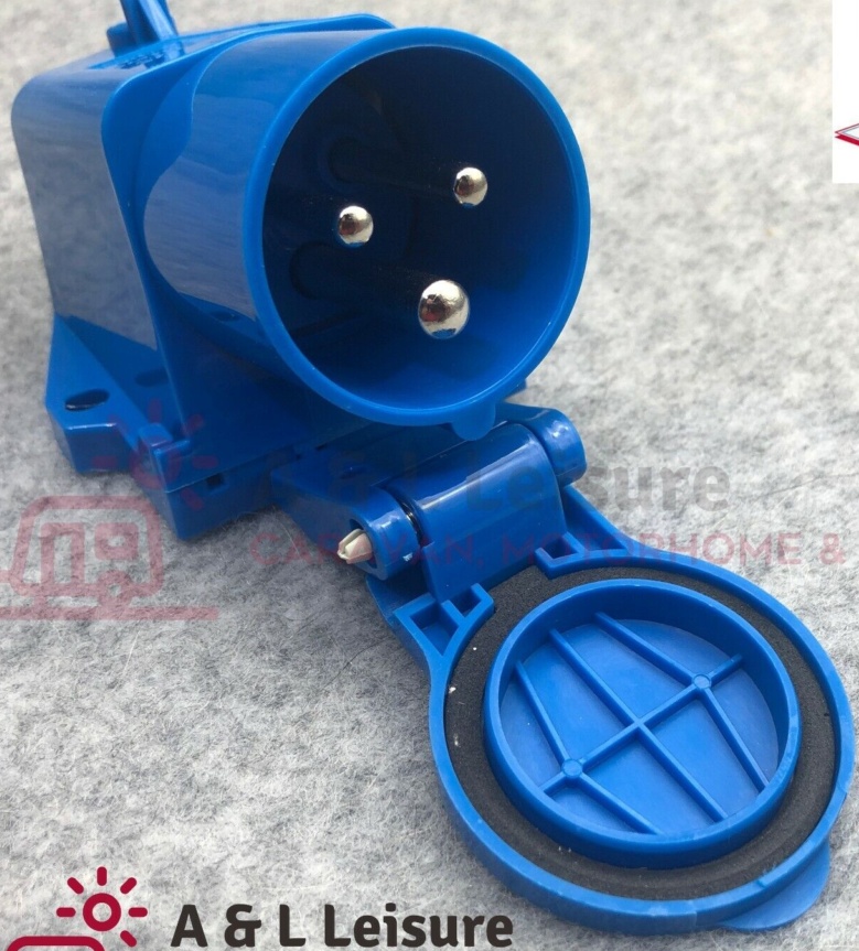Caravan Mains 240v Inlet Surface Mounted Plug Angled Motorhome 16A