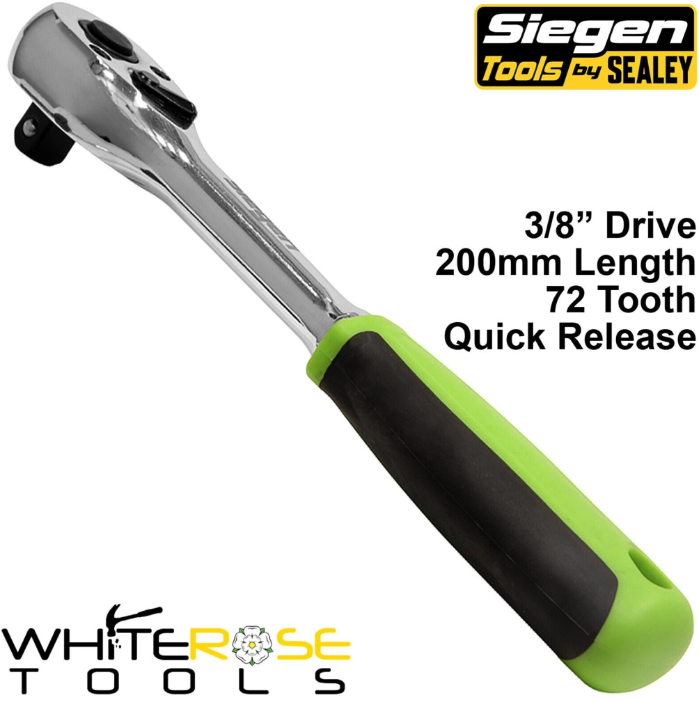 Sealey S01201 Siegen Pear-Head Ratchet Wrench with Flip Reverse 3/8""Sq Dri