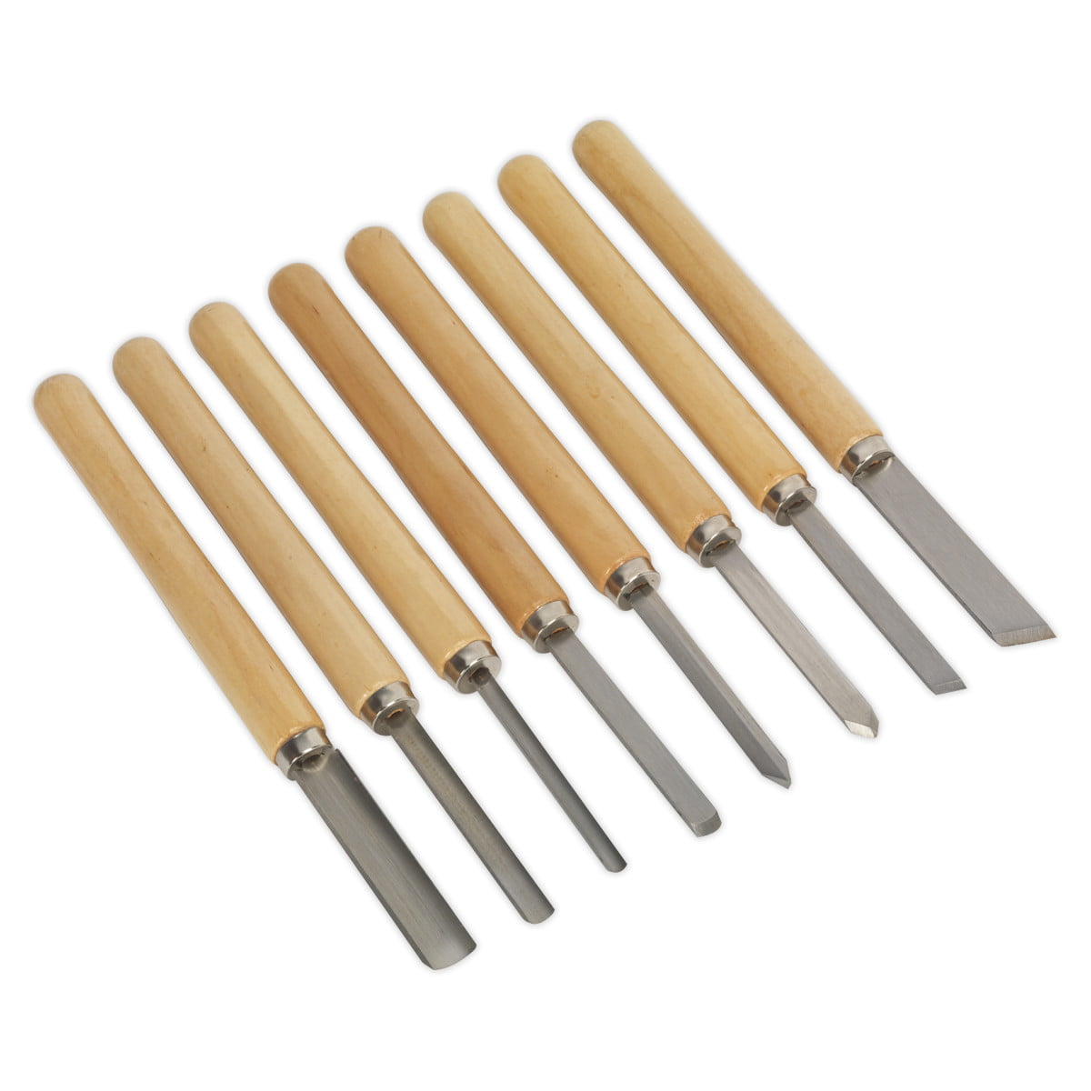 Sealey AK60-8 Wood Turning Chisel Set 8pc