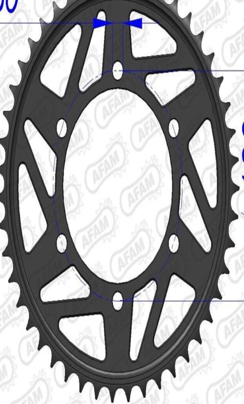 Crown AFAM Aluminium 13815-paso 525 for Moto Spare Parts, Accessories