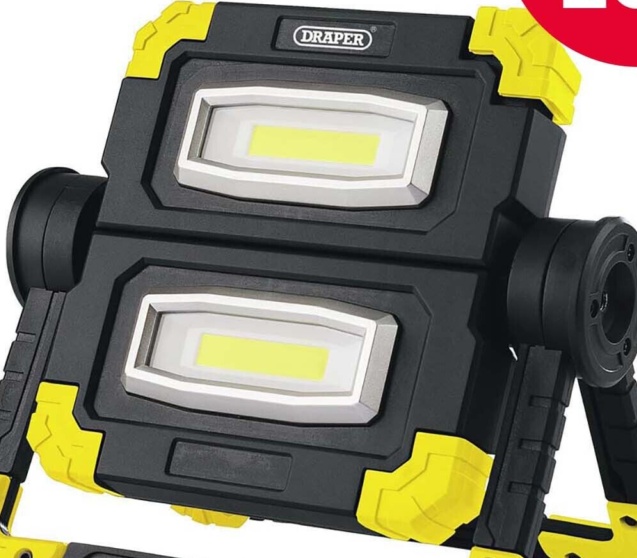 Draper Light Rechargeable Twin Cob Led Work - Image 2
