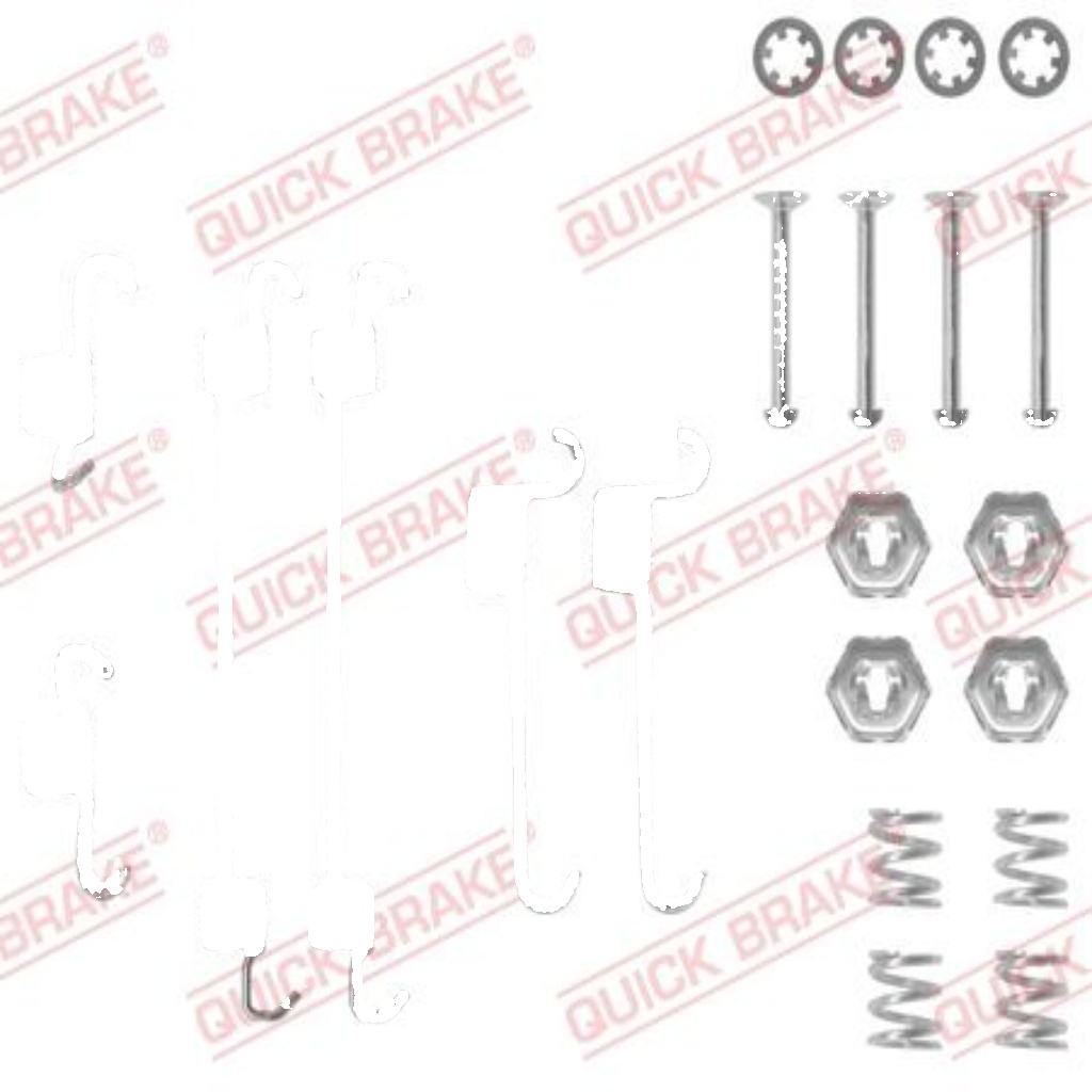 Rear QUICK BRAKE 105-0650 Accessory Kit, brake shoes for CITROËN,PEUGEOT