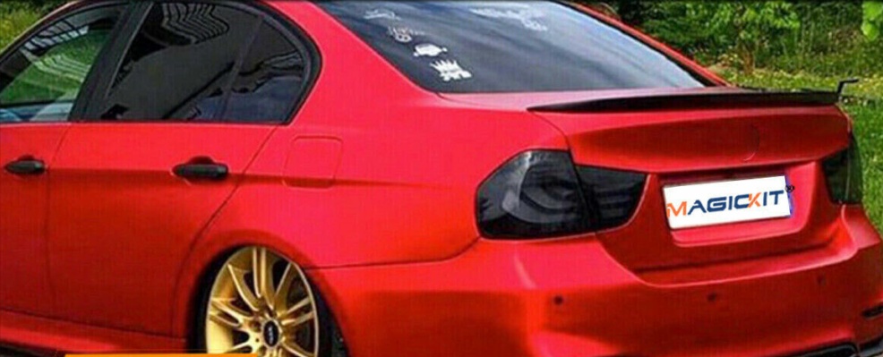 FOR BMW 3 SERIES E90 M PERFORMANCE STYLE REAR TRUNK BOOT SPOILER LIP CARBON LOOK
