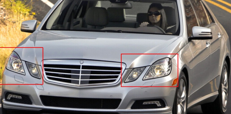 2x Headlight Lens For Mercedes Benz E Class W212 2009-2013 Headlamp Clear Cover