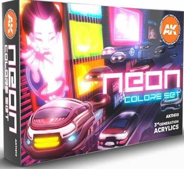 AK Interactive Neons Colors Set 3rd Generation Acrylics 6pcs AK11610