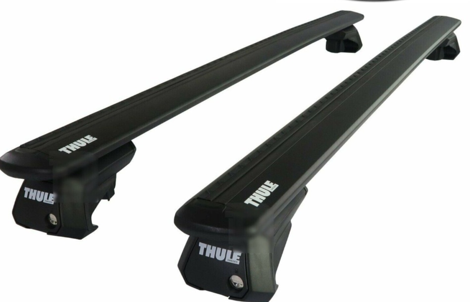 THULE WingBar Evo Black Roof Bars fit Skoda Octavia Mk.3 Estate 13-20 Open Rail