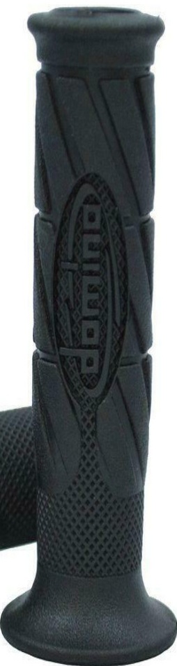 Genuine Domino OE 5519 On Road Treaded Black Handlebar Grips for CZ Bikes
