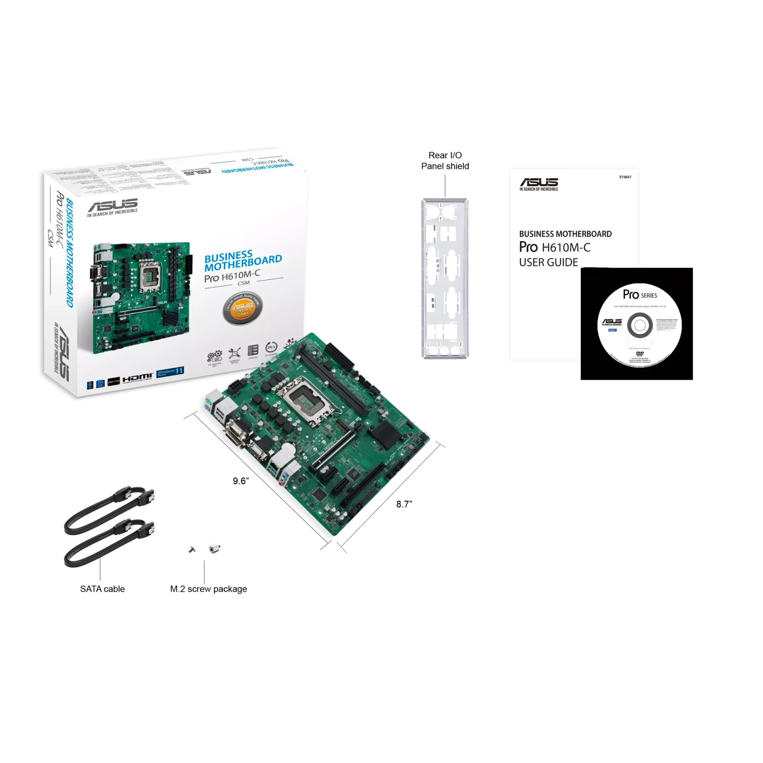 ASUS Pro H610M-C-CSM Intel H610 LGA 1700 micro ATX