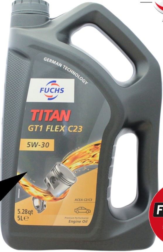 2 x Fuchs Titan GT1 Flex C23 5W30 Fully Synthetic Engine Oil - 5 Litre