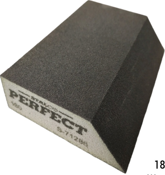 180 GRIT FOAM SANDING BLOCK ANGLED Wet/Dry Extra Fine Abrasive Sandpaper Sponge