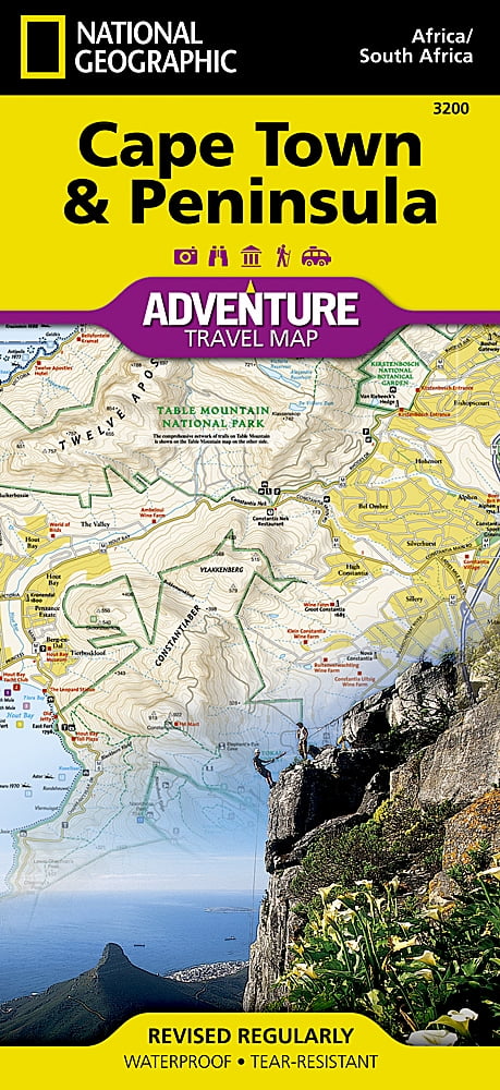 Cape Town and Peninsula Map S.A National Geographic Adventure Map