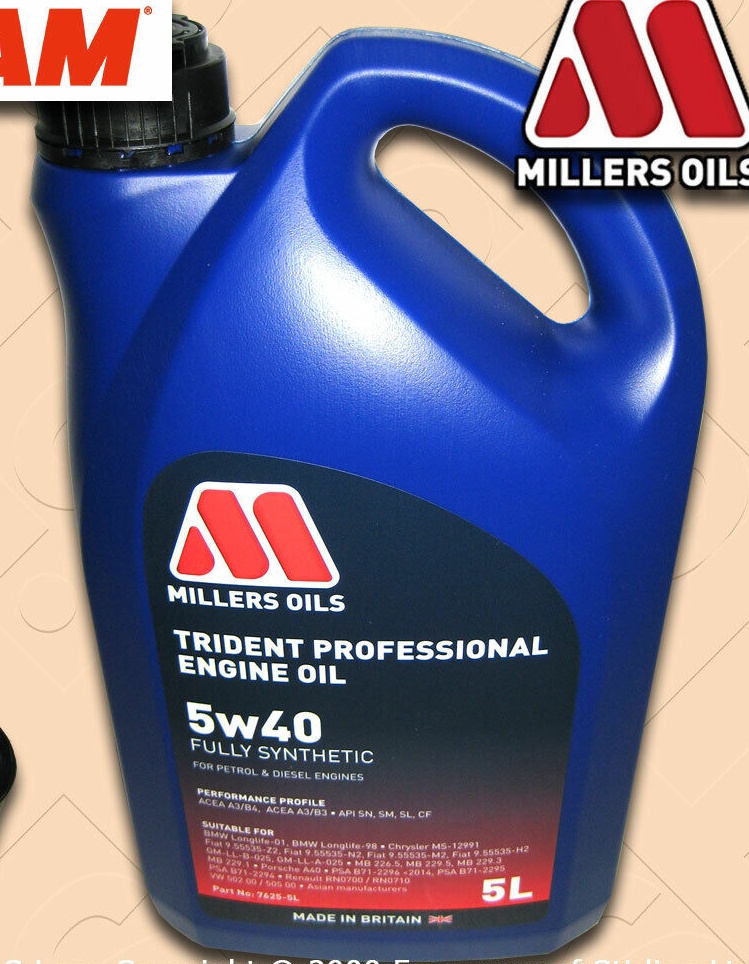 SERVICE KIT for HONDA CIVIC (EP2) 1.6 SPORT OIL FILTER +5L MILLERS OIL 2001-2005