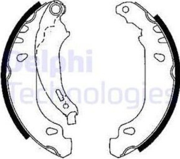 2x ✅Fits DELPHI LOCKHEED HAMULCE LS1848 BRAKE SHOE AXLE SET PEUGEOT  ⭐UK Seller⭐