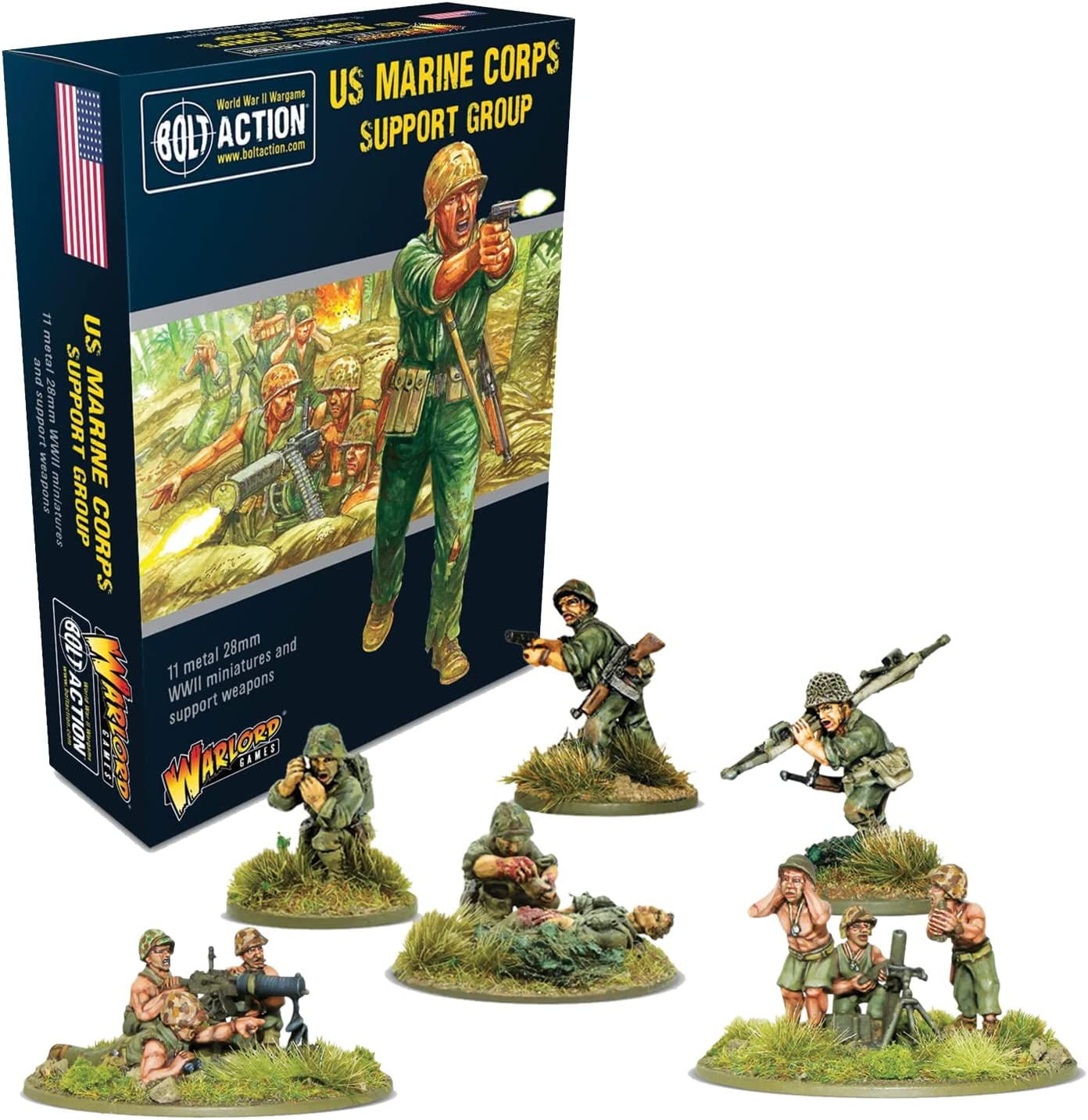 US Marine Corps Support Group - Warlord Games Bolt Action Miniatures