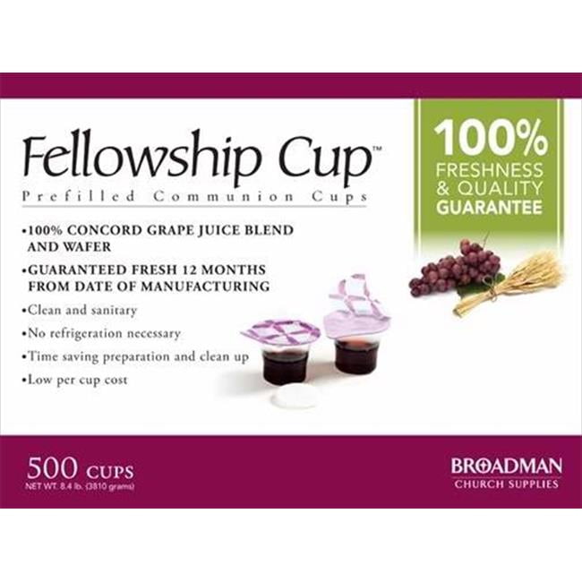 Fellowship Cup Box of 500 - Pre-filled Communion Wafer & Juice Cup