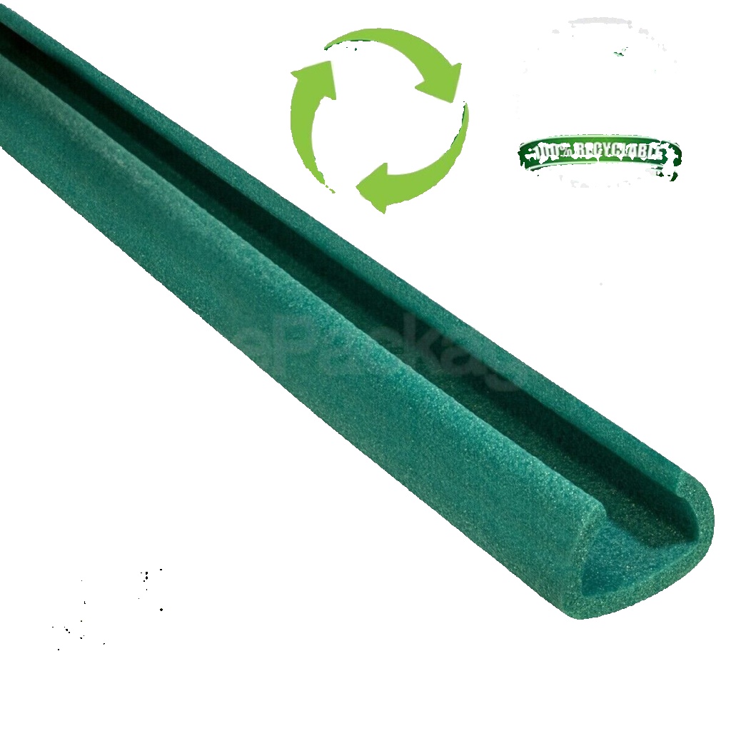 25 x 25-35mm x 2M JIFFY OCEAN GREEN FOAM EDGE GUARDS PROFILES STRIPS (50 METERS)