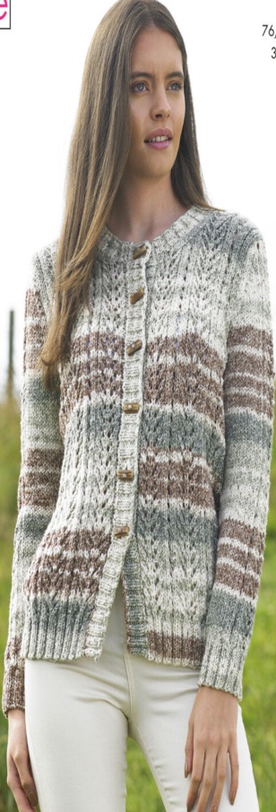 Knitting Pattern Womens Cardigan Tube Scarf & Hat King Cole Ladies Aran 5546