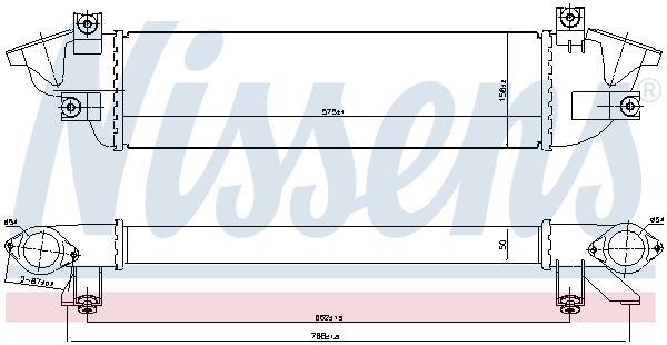 NISSENS Ladeluftkühler 961010 für Fiat MITSUBISHI - Bild 3