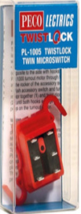 BNIB OO / N / O Gauge PECO PL-1005 Twistlock Twin Microswitch