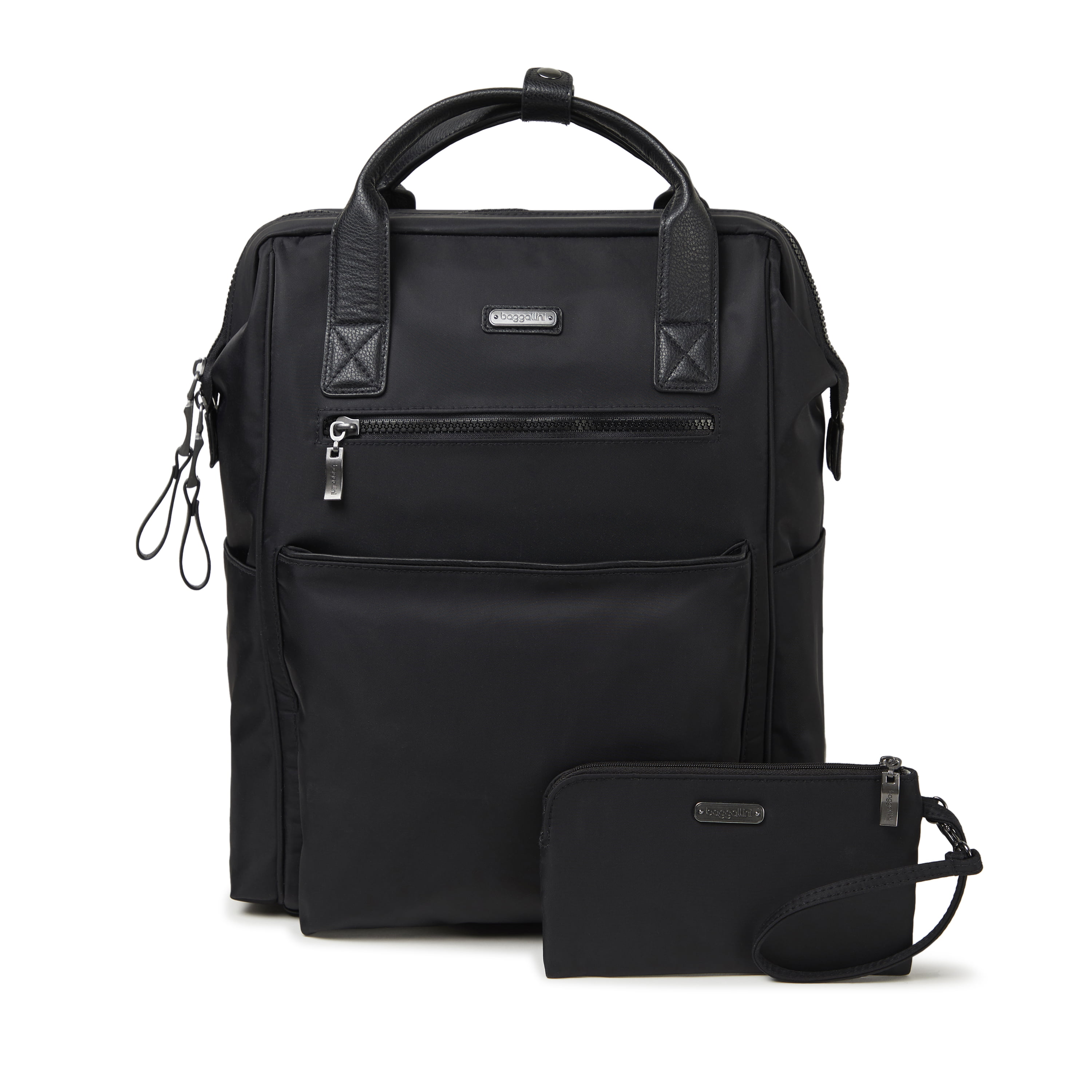 Baggallini Women's Black Soho Backpack - Travel Laptop Backpack For - Lightweight Water-Resistant Luggage Bag