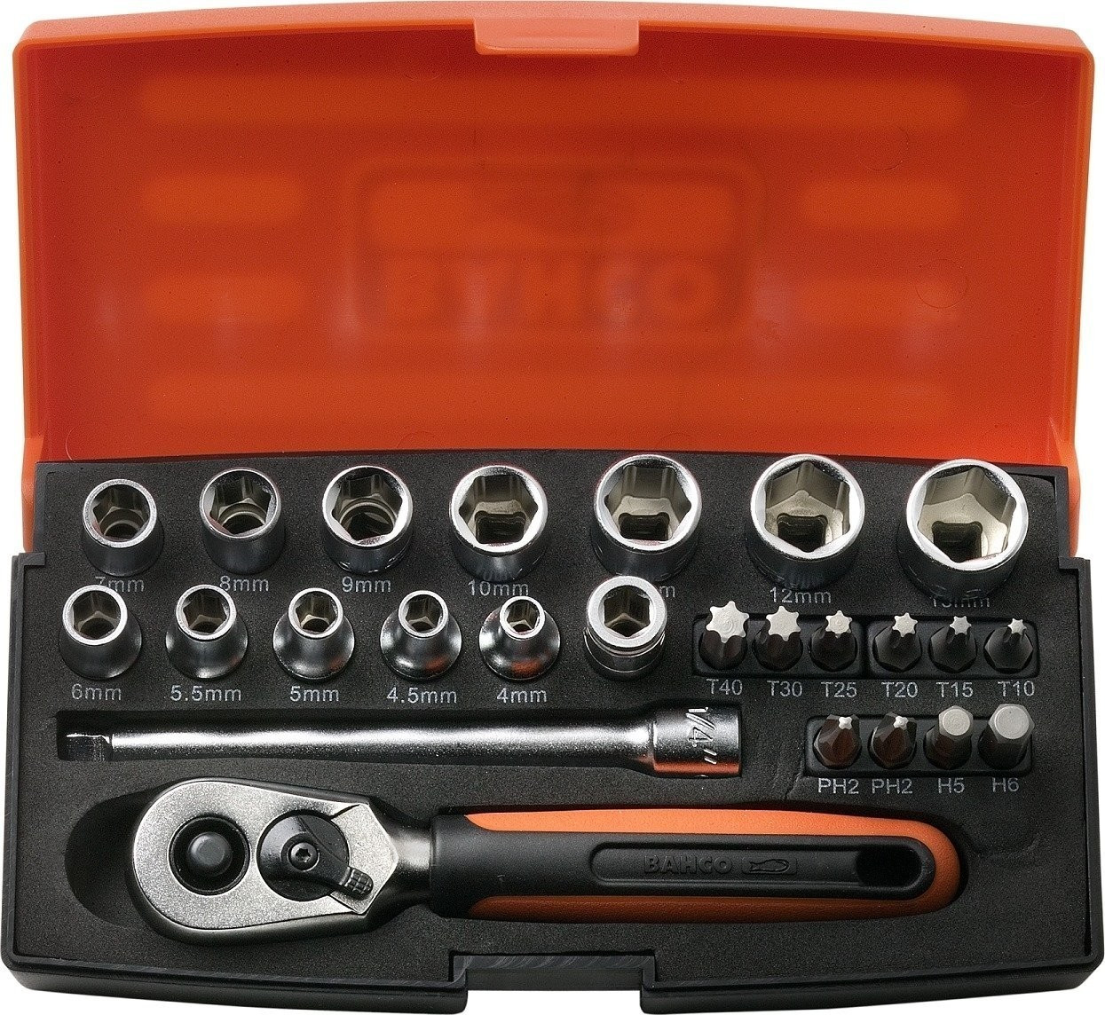 BlueSpot Socket Set 1/4 dr Ratchet Wrench Screwdriver Bits Philips TORX HEX - Image 5