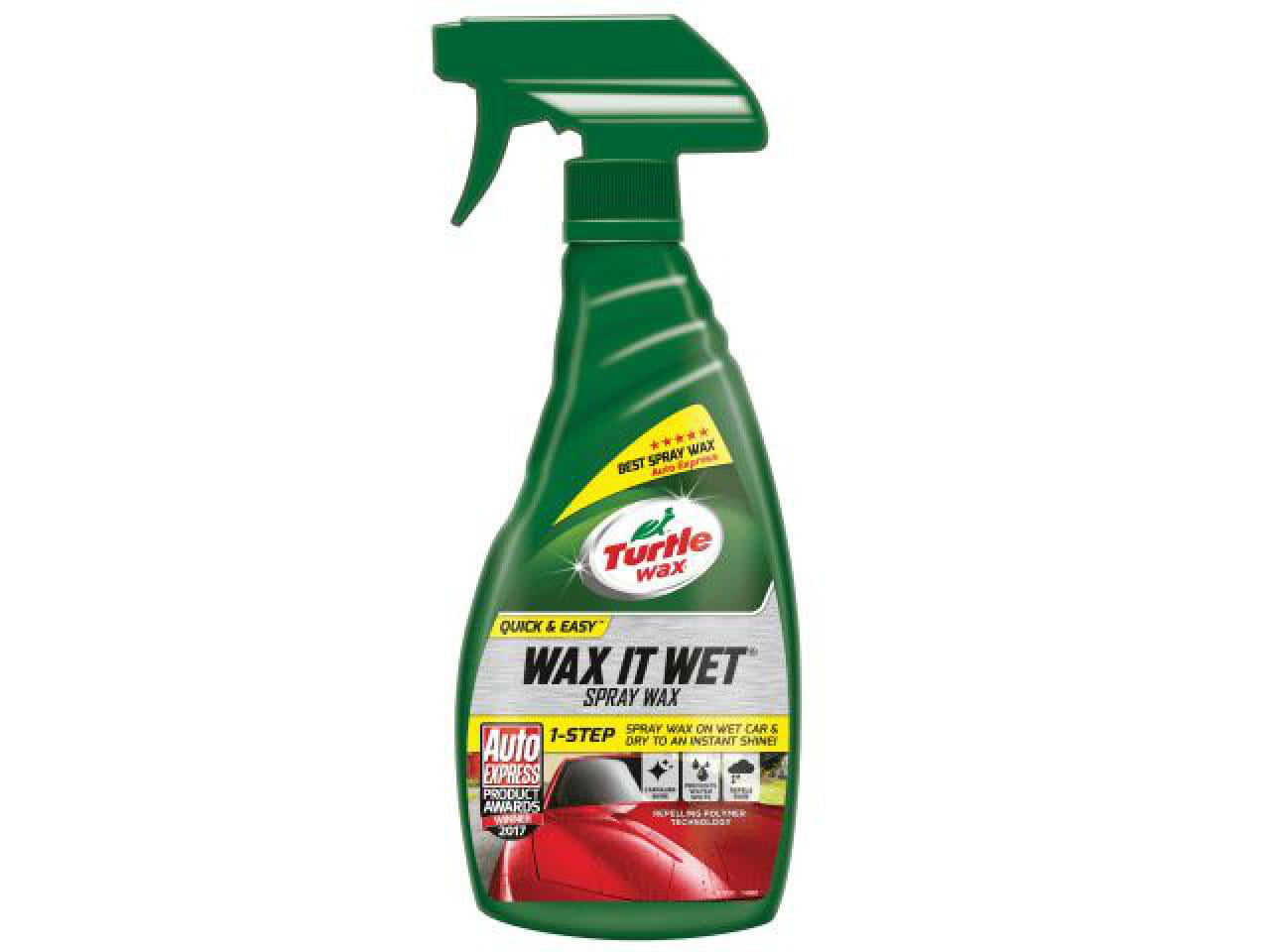 TURTLE WAX WAX & DRY SPRAY WAX POLISH INTENSE SHINE REPELS WATER & DIRT - 500ML