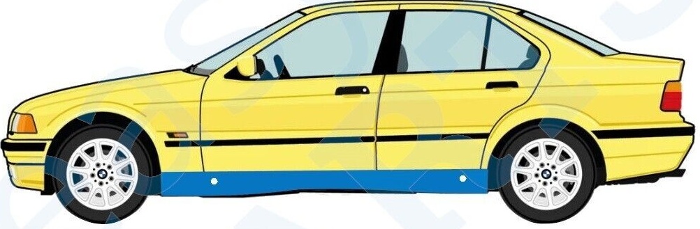 BMW 3 E36 1990-2000 SALOON ESTATE FULL SILL REPAIR PANEL ROCKER PANEL / LEFT