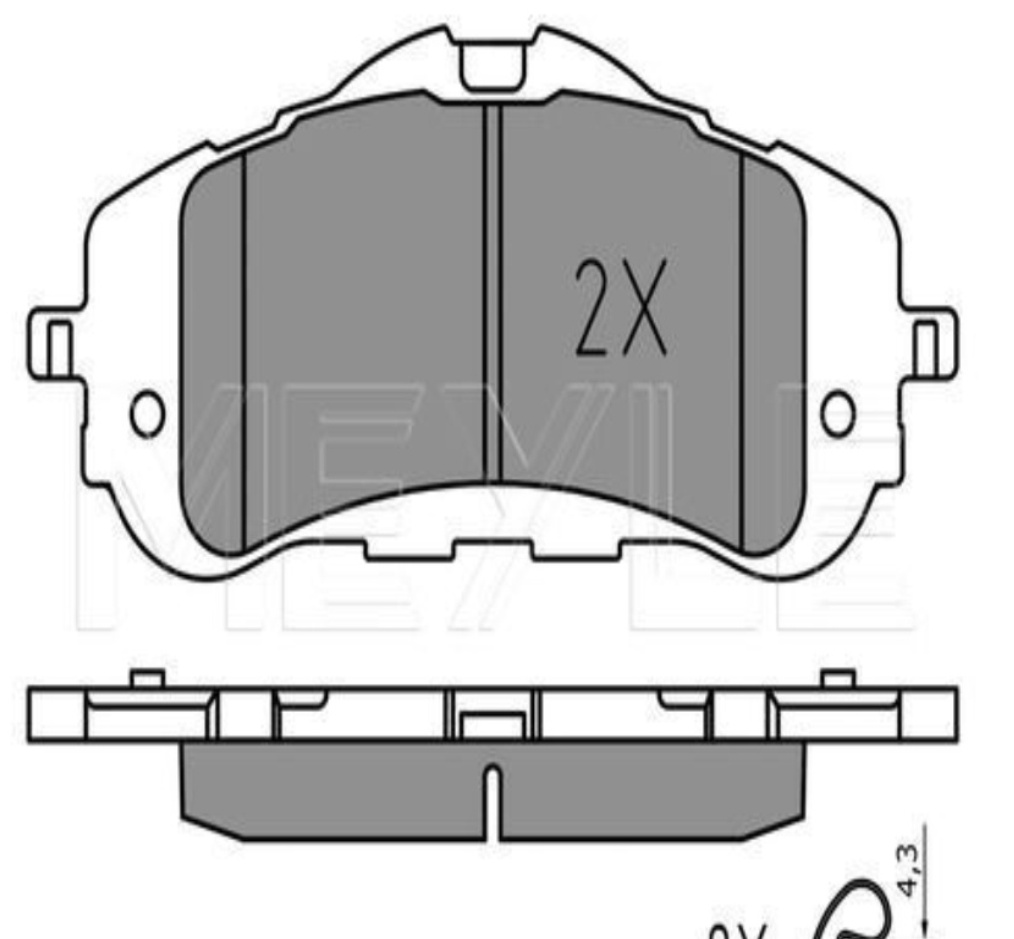 Front MEYLE GERMANY 025 258 9518 Brake Pad Set, disc brake for CITROËN,OPEL,PEUG