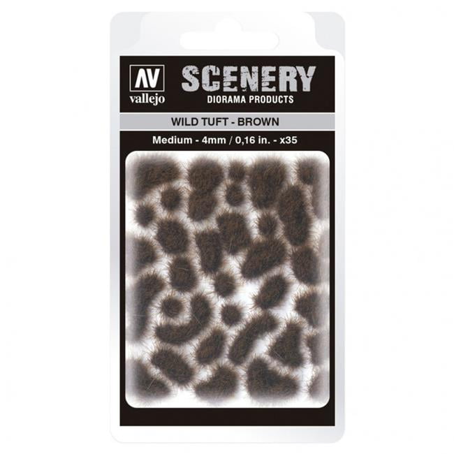 VALSC411 - AV Vallejo Scenery - Wild Tuft - Brown, Medium: 4mm