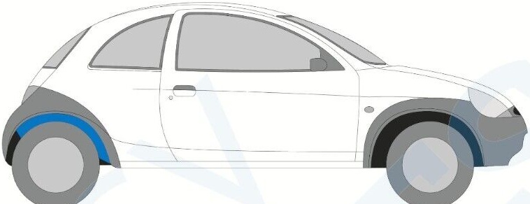FORD KA 1996-2008 REAR INNER WHEEL ARCH REPAIR PANEL  / PAIR