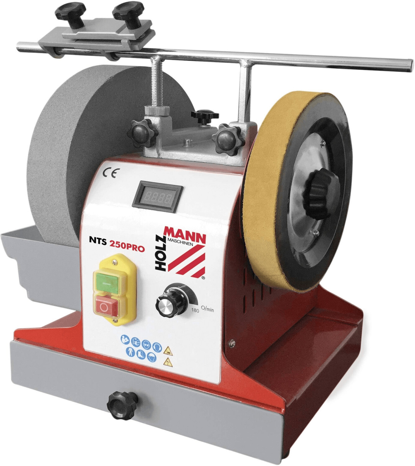 Holzmann NTS250PRO 250mm Wet and Dry Sharpener Grinder  200w - Metal Body  240v