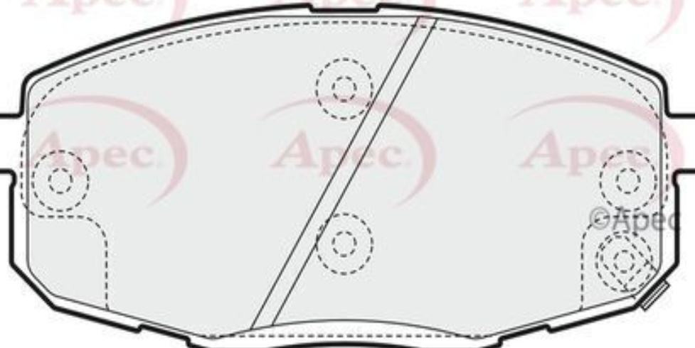 Apec Brake Pads PAD1555 - 3-year / 36,000-mile manufacturers guarantee