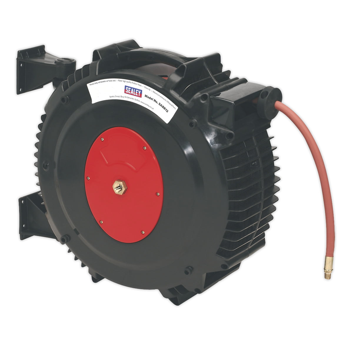 Sealey SA8812 15m Retractable Rubber Air Hose Reel 13mm ID