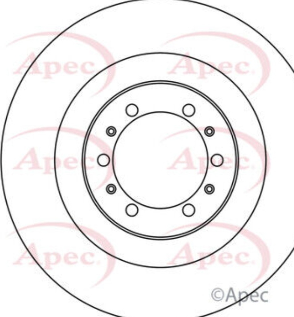 APEC DSK2109 Brake Disc Front Vented 314mm Outer Diameter Fits Mitsubishi