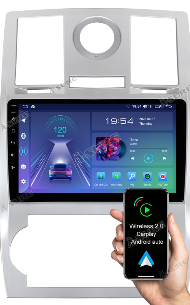 2+32GB Android14 Stereo Carplay Radio GPS Sat Nav BT For Chrysler 300C 2005-2010