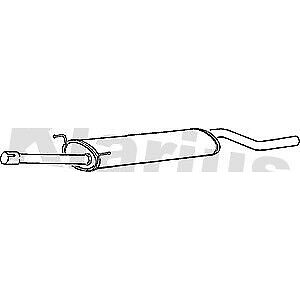 Klarius box with centre pipe fits Fiat multipla 1.9 99-06 FT699J