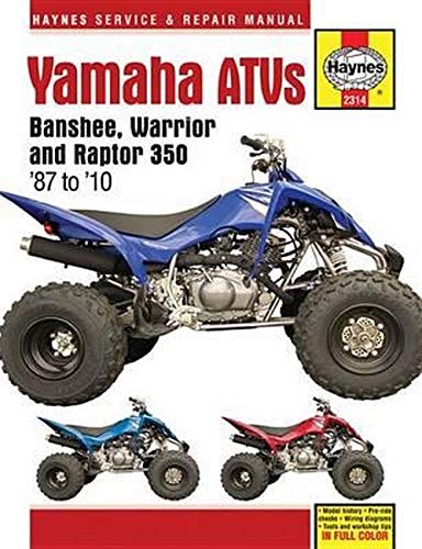 Yamaha Banshee, Warrior & Raptor 350 ATVs (87 – – 1987–2010 Haynes Paperback