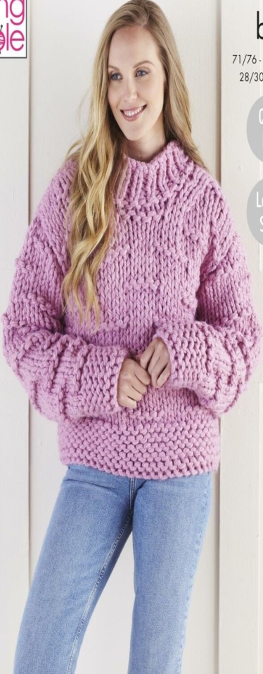 Womens Knitting Pattern Quick Knit Sweater & Jacket King Cole Super Chunky 5531