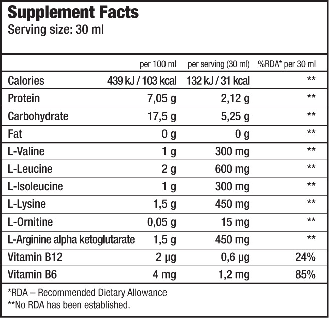 Liquid BCAA - 1000ml - Lemon