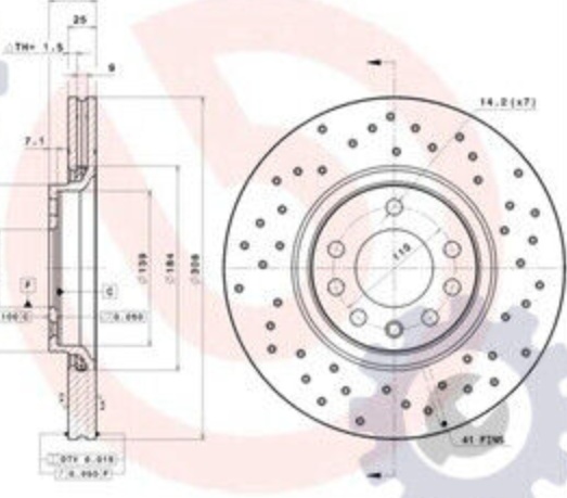 Brembo Brake Disc Pair - 09.9369.1X