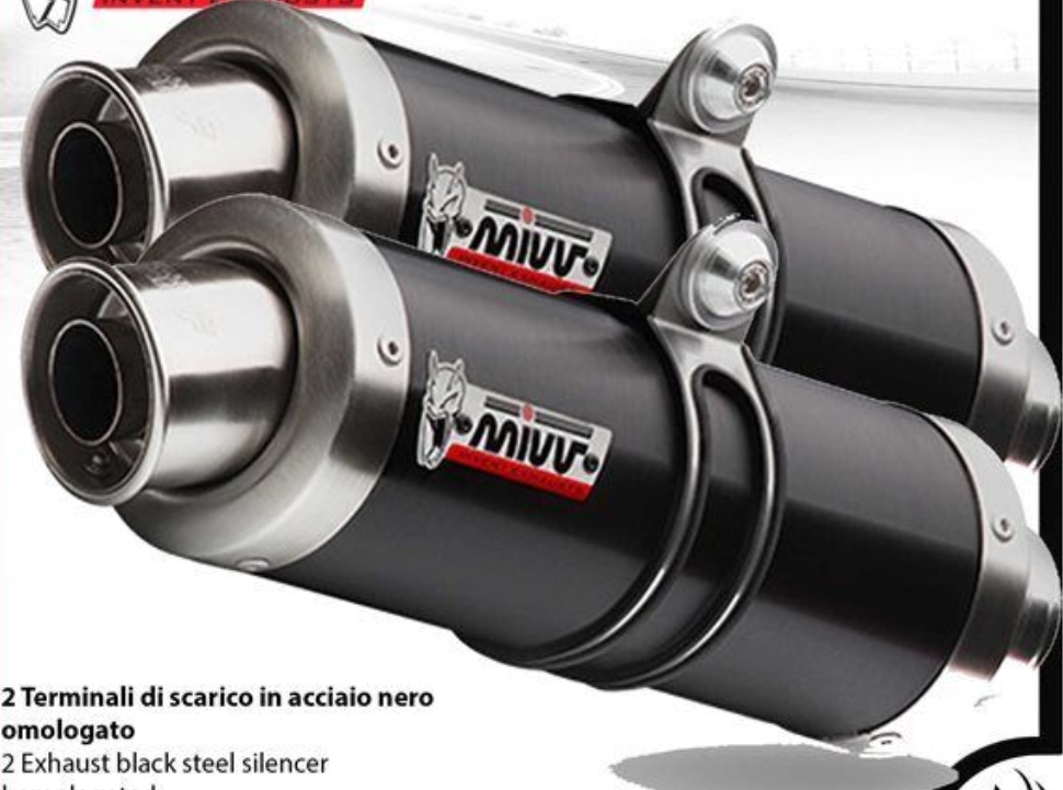 Mivv Ducati Monster 796 2012 Terminali Di Scarico Moto Marmitte Gp Inox Nero