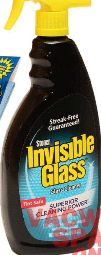 STONER INVISIBLE GLASS CLEANER - STREAK FREE GUARANTEED - FREE GLASS CLOTH