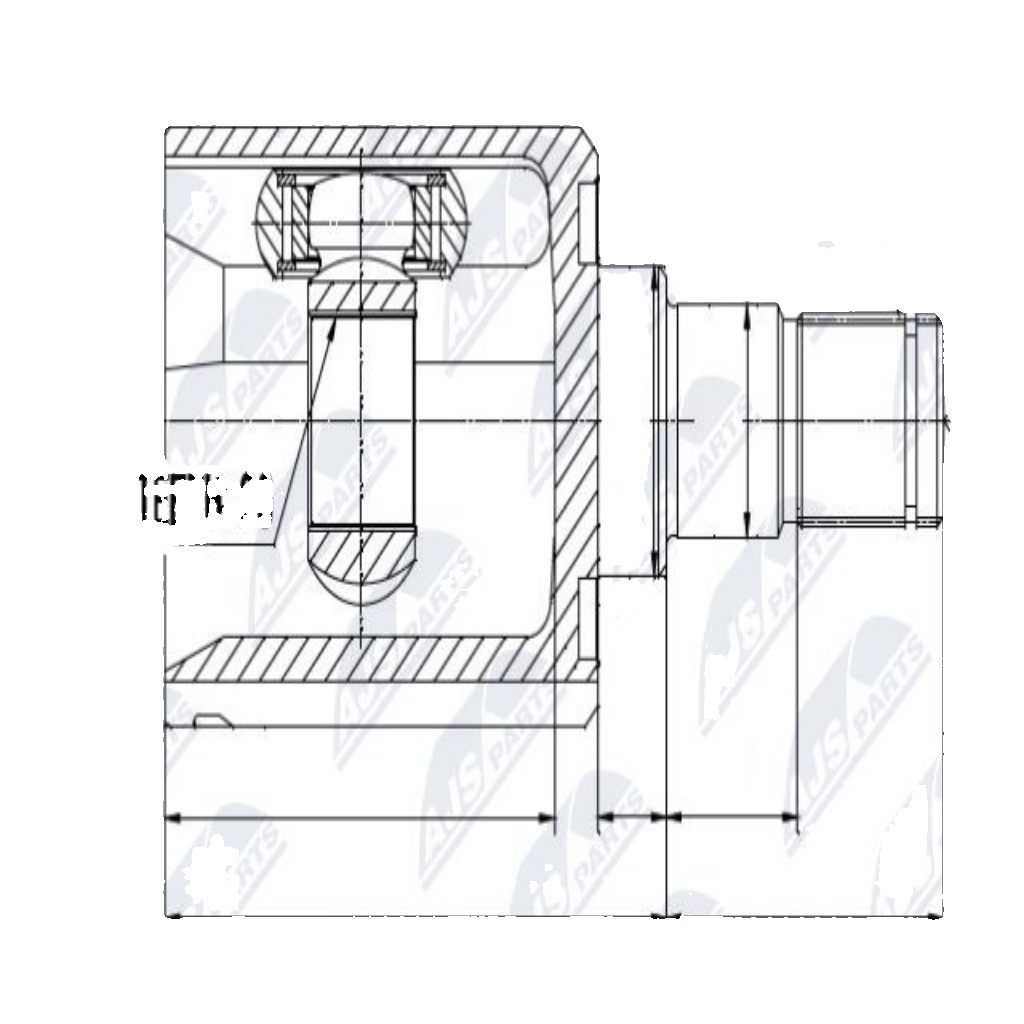 Driveshaft CV joint transmission sided NPW-LR-001 NTY for LAND ROVER