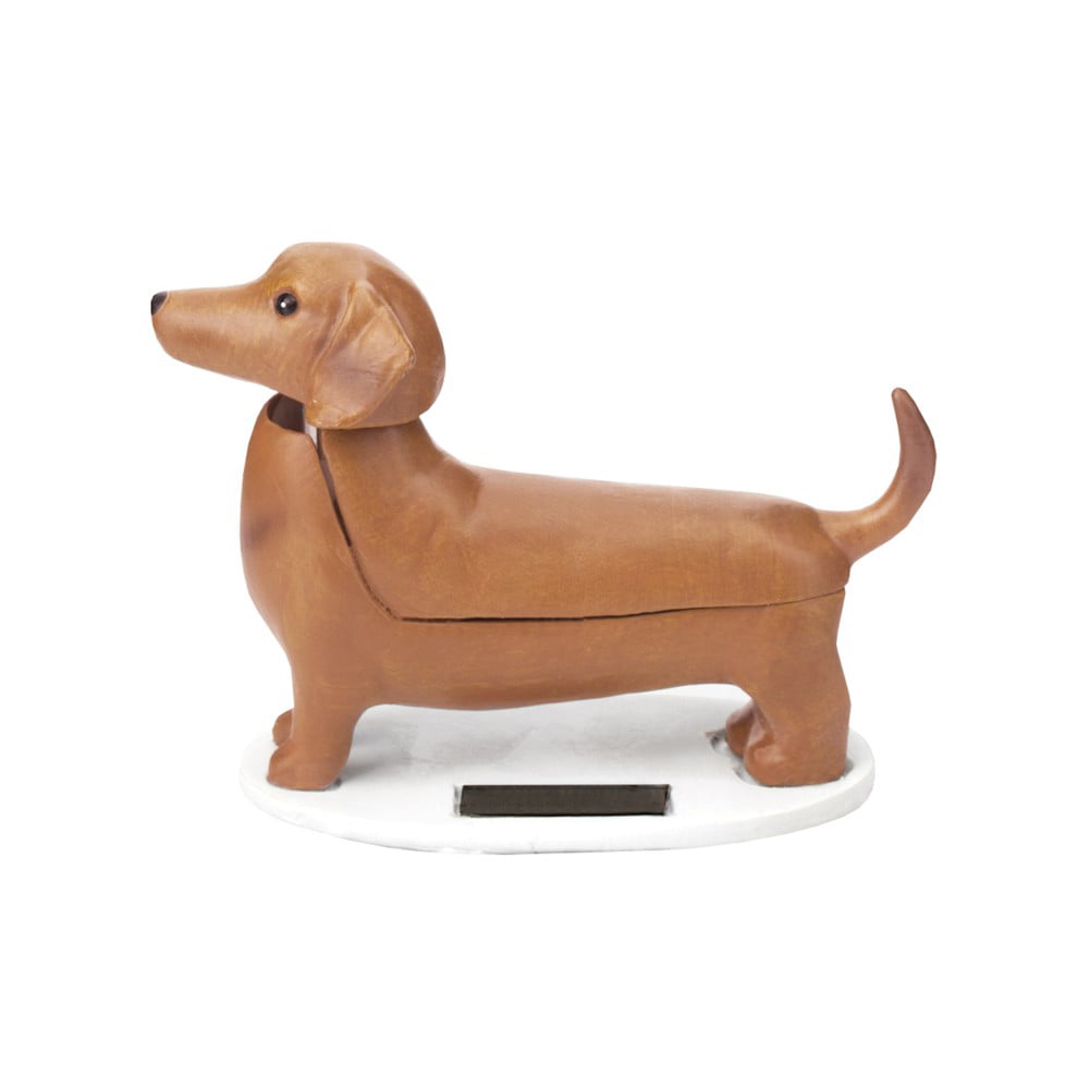 Kikkerland - Solar Nodding Dachshund Figurine - Desk Decor