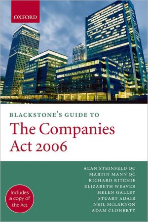 Blackstone's Guide to the Companies Act 2006 By Alan Steinfeld QC, Martin Mann - Image 2