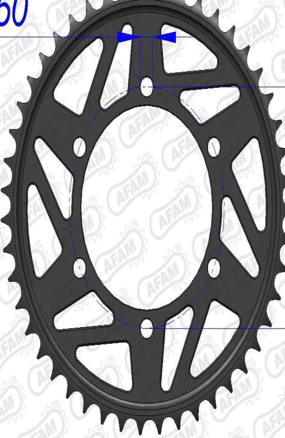 Crown AFAM Aluminium 13815-paso 525 for Moto Spare Parts & Accessories