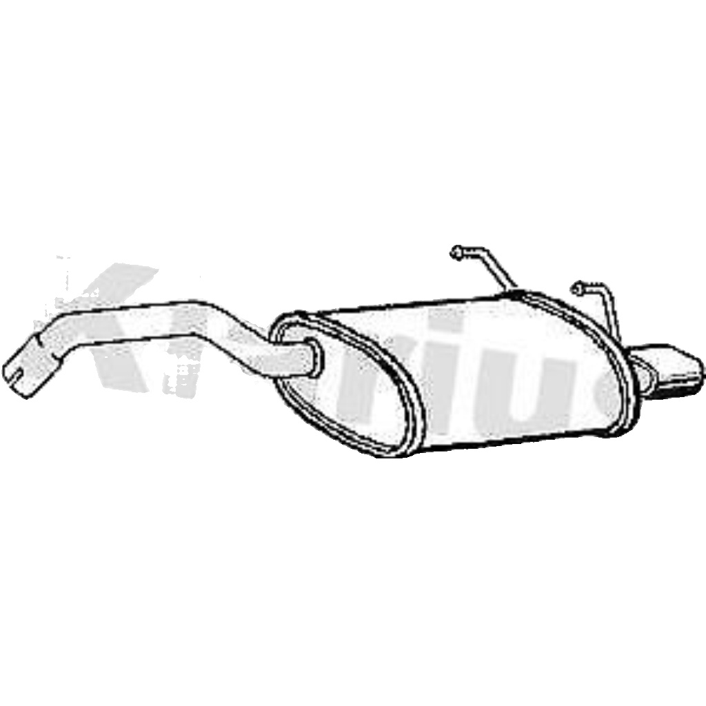 Klarius box with tail pipe fits Fiat 500 1.2 sport 08- FT850L