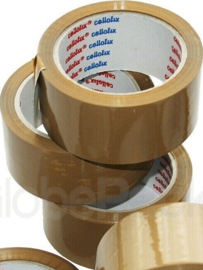 36 Rolls of ProLoc Brown Buff LOW NOISE Packing Parcel Tape 48mm x 66M Pro-Loc